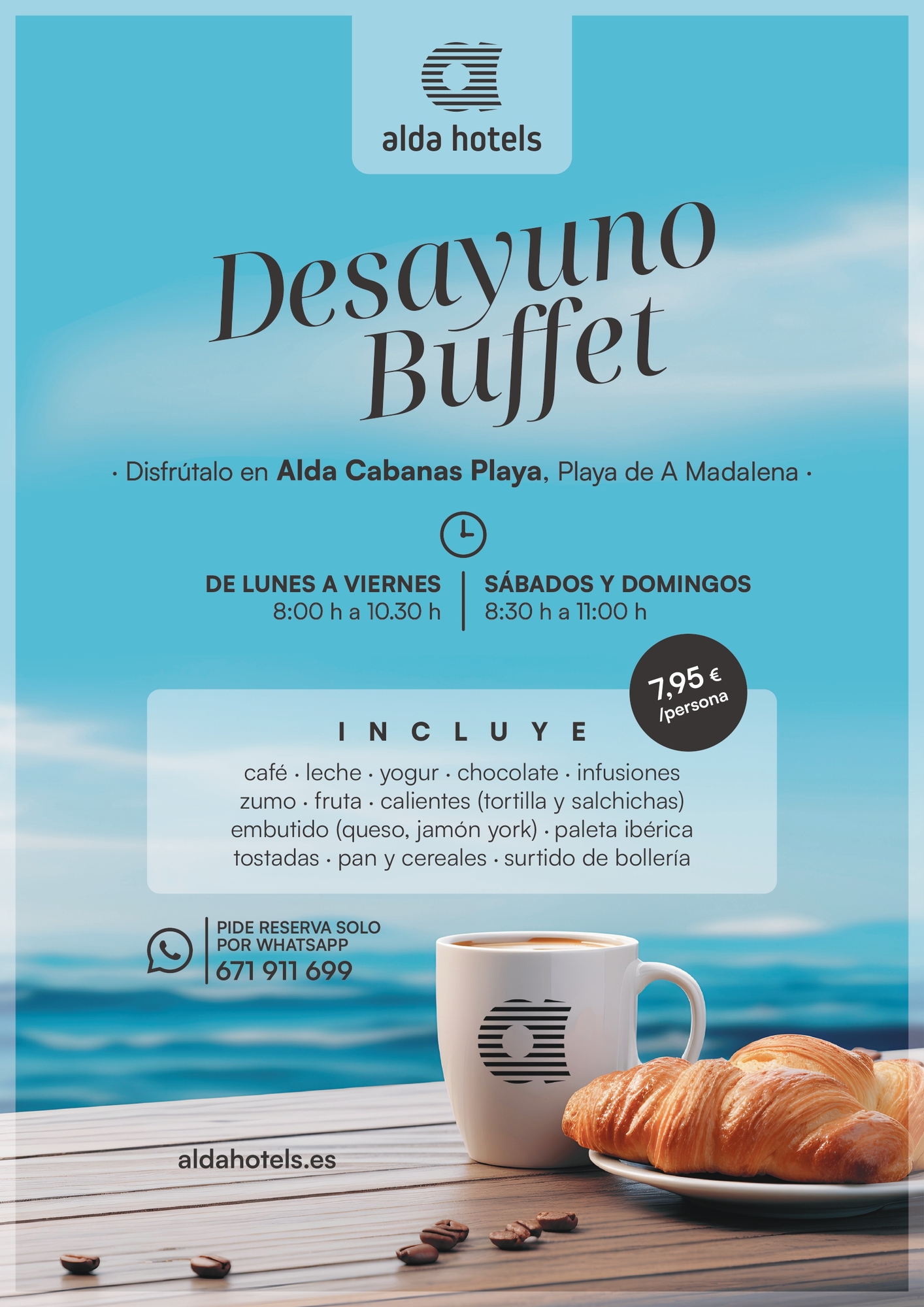 Imagen: desayuno alda cabanas playa