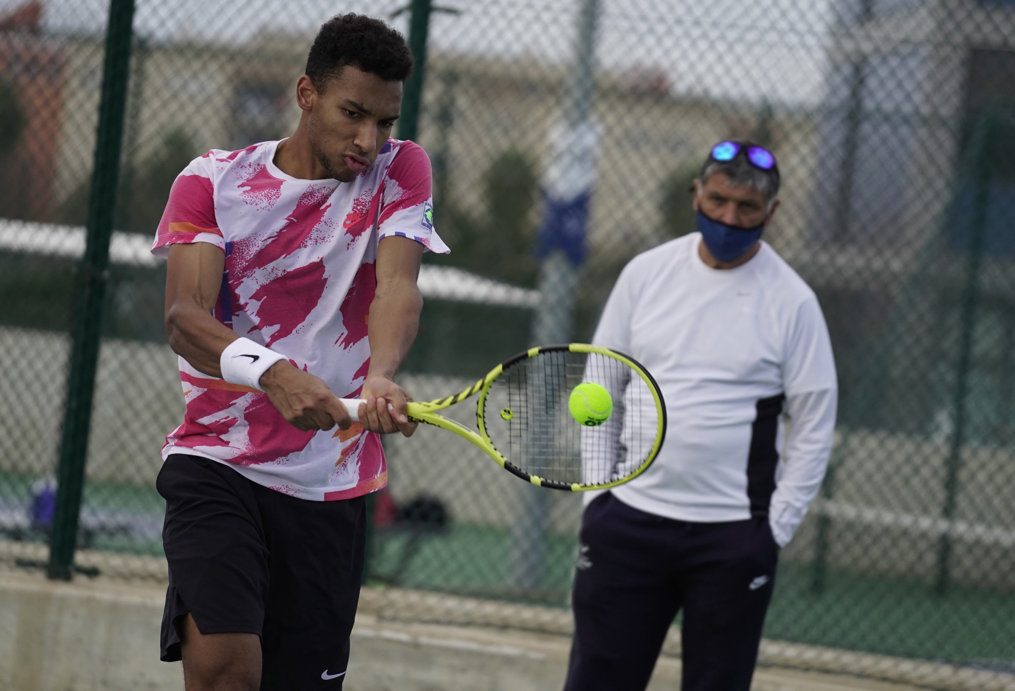 Auger-Aliassime, Sonego and Ruusuvuori train at the Rafa Nadal Academy by Movistar