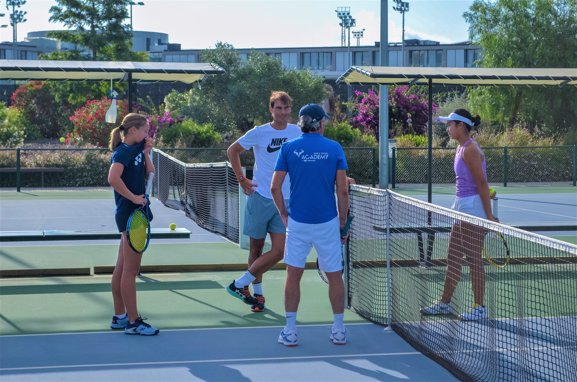 Rafa Nadal's visit to training sessions at the Academy