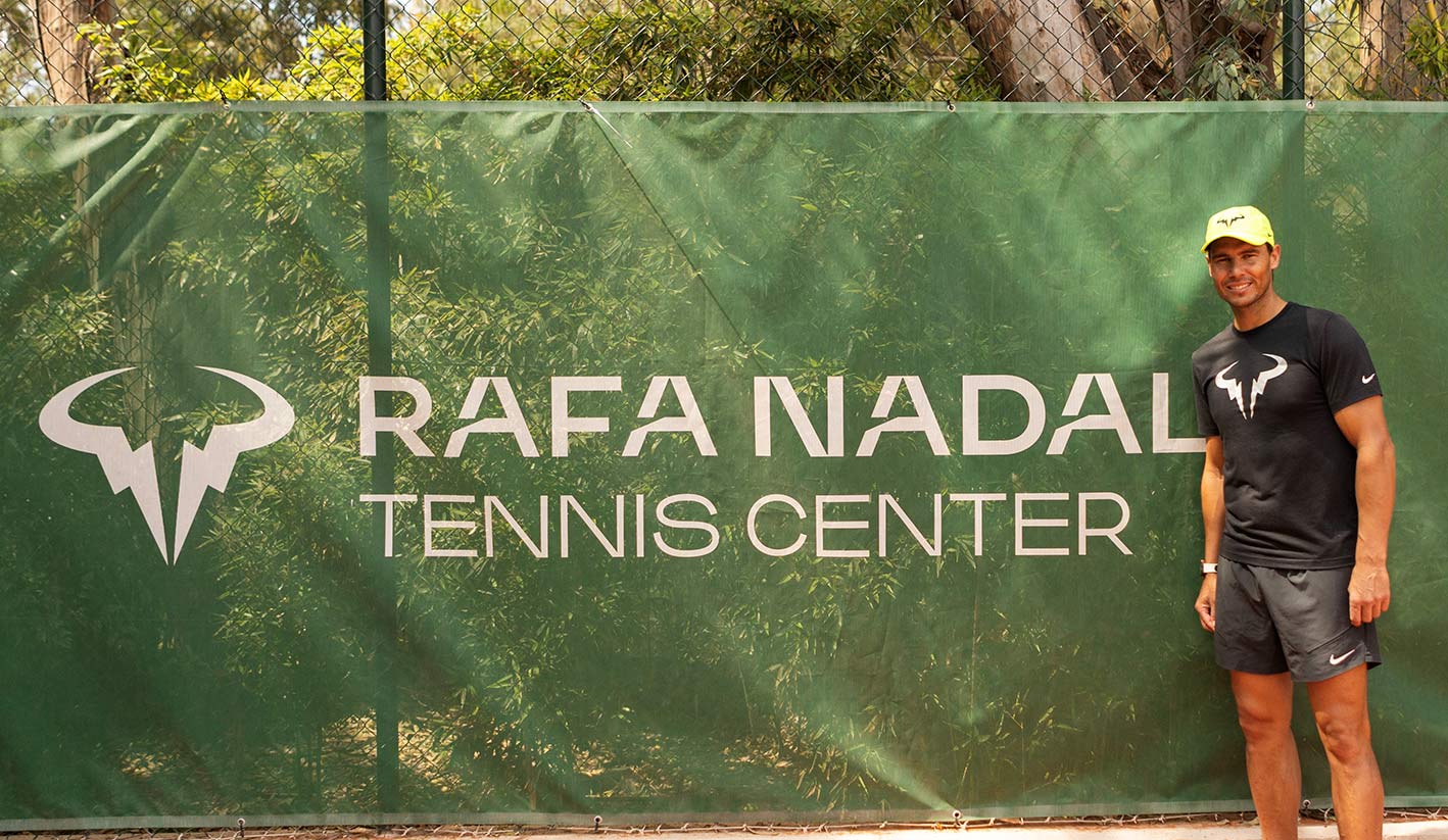 Rafa Nadal visits the Rafa Nadal Tennis Center in Sani Resort, Greece