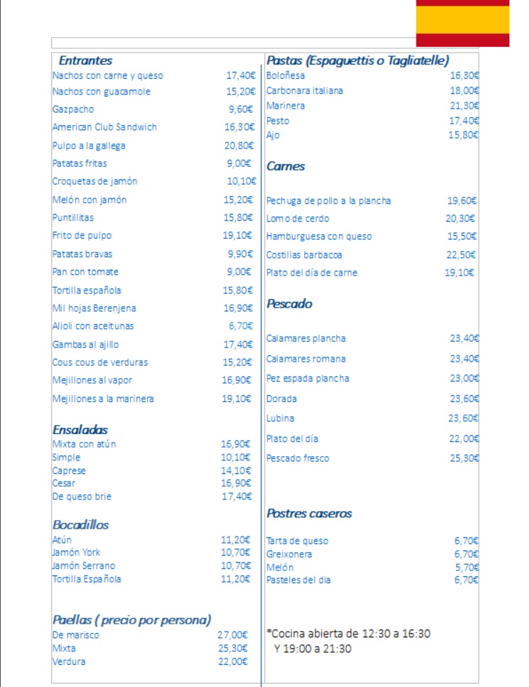 Imagen: menu